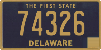 DE license plate 74326