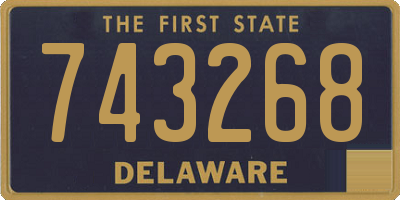 DE license plate 743268