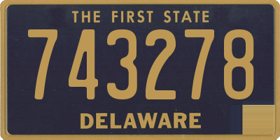 DE license plate 743278
