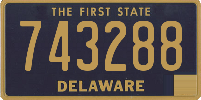DE license plate 743288