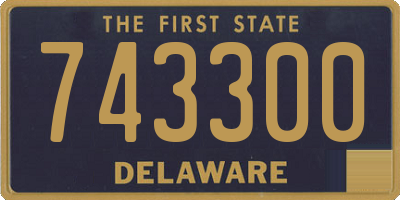DE license plate 743300