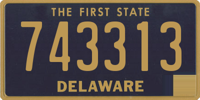 DE license plate 743313
