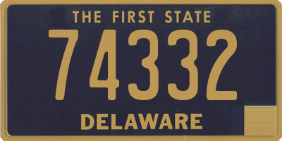 DE license plate 74332
