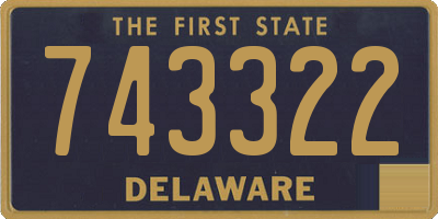 DE license plate 743322