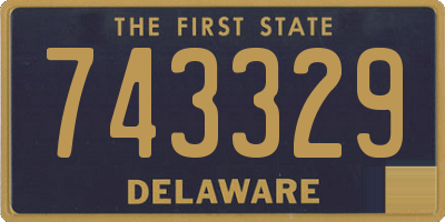 DE license plate 743329