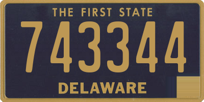 DE license plate 743344