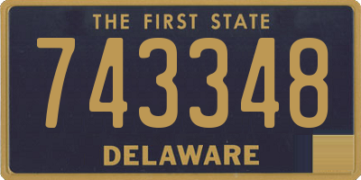 DE license plate 743348