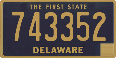 DE license plate 743352