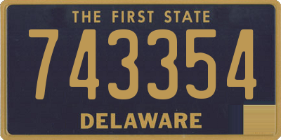DE license plate 743354