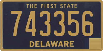 DE license plate 743356