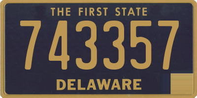 DE license plate 743357