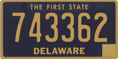 DE license plate 743362