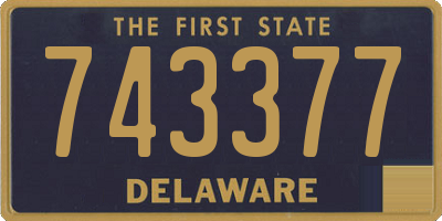 DE license plate 743377