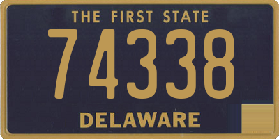 DE license plate 74338