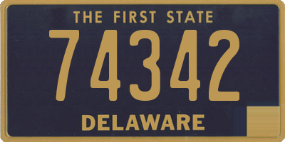 DE license plate 74342