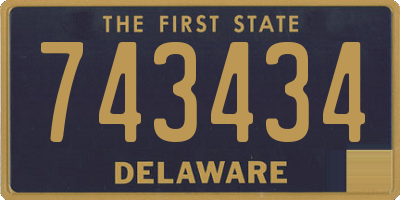 DE license plate 743434