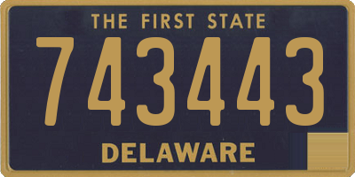 DE license plate 743443