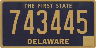 DE license plate 743445