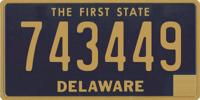 DE license plate 743449