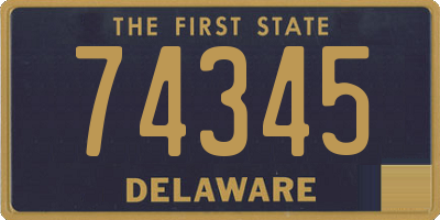 DE license plate 74345