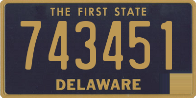 DE license plate 743451