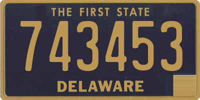 DE license plate 743453