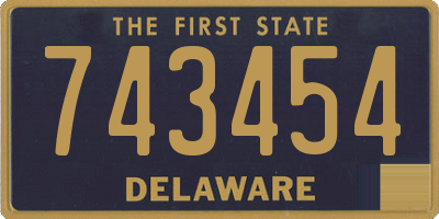 DE license plate 743454
