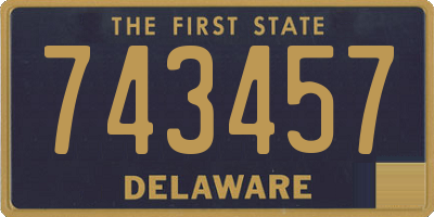 DE license plate 743457
