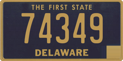 DE license plate 74349