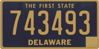 DE license plate 743493