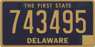 DE license plate 743495