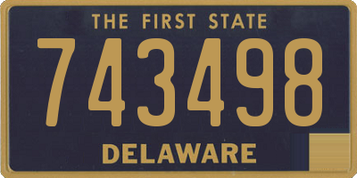 DE license plate 743498