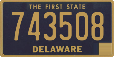 DE license plate 743508