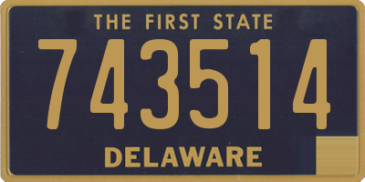 DE license plate 743514