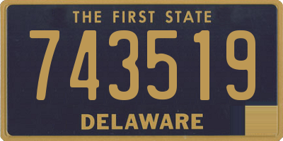 DE license plate 743519