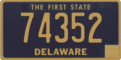 DE license plate 74352