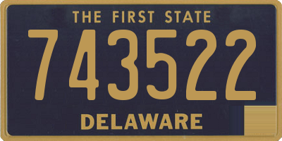DE license plate 743522