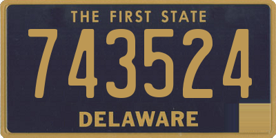 DE license plate 743524
