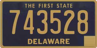 DE license plate 743528
