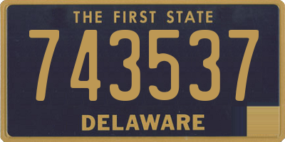 DE license plate 743537