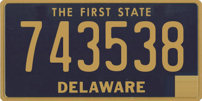 DE license plate 743538