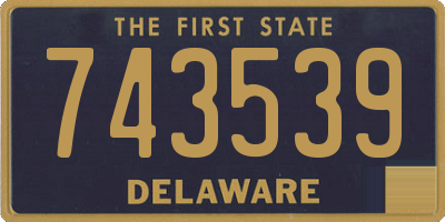 DE license plate 743539