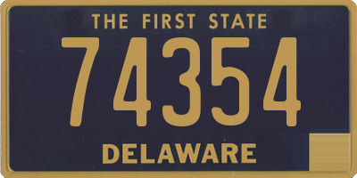 DE license plate 74354
