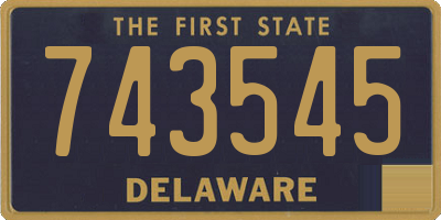 DE license plate 743545