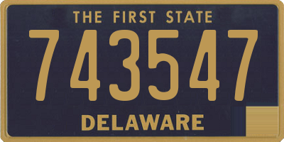 DE license plate 743547
