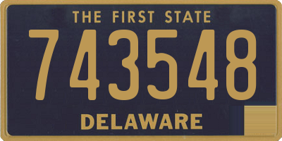 DE license plate 743548