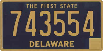 DE license plate 743554