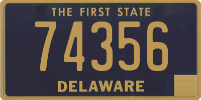 DE license plate 74356