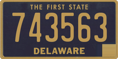DE license plate 743563