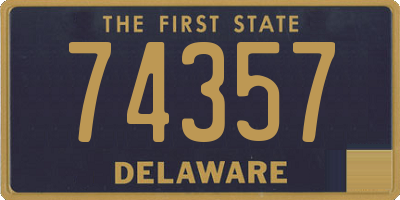 DE license plate 74357